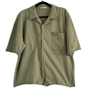 ⭐️ Zara Sage Green Button Down Shirt *slight defect